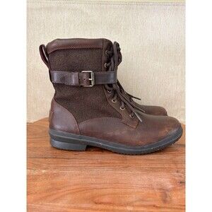 UGG Australia Kesey Women's 7.5 Boots Waterproof Brown Leather Sheepskin Lined